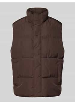 Kamizelka pikowana ze stójką model ‘BRADLEY’ ze sklepu Peek&Cloppenburg  w kategorii Kamizelki męskie - zdjęcie 177813199