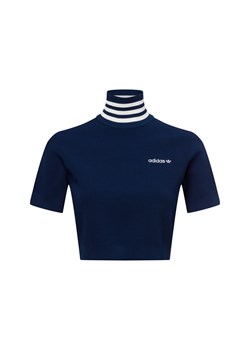 adidas Originals Damska koszulka crop Kobiety Sztuczne włókno granatowy wzorzysty ze sklepu vangraaf w kategorii Bluzki damskie - zdjęcie 179094085