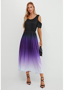Sukienka maxi rozkloszowana krótki rękaw ze sklepu Jacinshop w kategorii Sukienki - zdjęcie 179648756