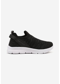 Czarne Wsuwane Buty Sportowe Sneakersy z Siateczki ze Skórzaną Wkładką Rosaliris ze sklepu born2be.pl w kategorii Buty sportowe dziecięce - zdjęcie 180238658