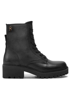 Tommy Hilfiger Trapery FW0FW08305 Czarny ze sklepu MODIVO w kategorii Workery damskie - zdjęcie 182597356