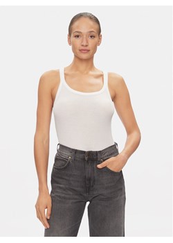 Tommy Hilfiger Top UW0UW05200 Biały Slim Fit ze sklepu MODIVO w kategorii Bluzki damskie - zdjęcie 182676078