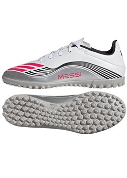 Buty piłkarskie adidas F50 Messi Club Tf M JP7445 białe ze sklepu ButyModne.pl w kategorii Buty sportowe męskie - zdjęcie 184033558
